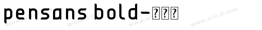 pensans bold字体转换